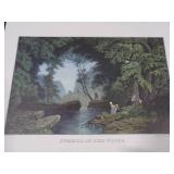 1961 Travelers Calendar Featuring 12 Currier & Ives Lithographs