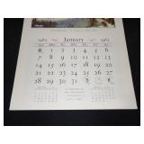 1962 Travelers Calendar Featuring 12 Currier & Ives Lithographs