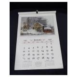 1937 The Travelers Calendar "Engravings for the People" Featuring Nathaniel Currier Lithographs