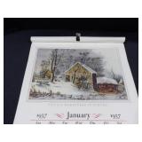 1937 The Travelers Calendar "Engravings for the People" Featuring Nathaniel Currier Lithographs