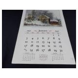 1937 The Travelers Calendar "Engravings for the People" Featuring Nathaniel Currier Lithographs