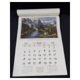 1937 The Travelers Calendar "Engravings for the People" Featuring Nathaniel Currier Lithographs