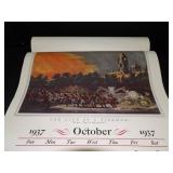 1937 The Travelers Calendar "Engravings for the People" Featuring Nathaniel Currier Lithographs
