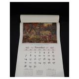 1937 The Travelers Calendar "Engravings for the People" Featuring Nathaniel Currier Lithographs