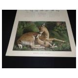 1963 Travelers Calendar Featuring 12 Currier & Ives Lithographs