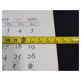 1963 Travelers Calendar Featuring 12 Currier & Ives Lithographs