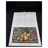 1964 Travelers Calendar Featuring 12 Currier & Ives Lithographs