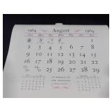 1964 Travelers Calendar Featuring 12 Currier & Ives Lithographs