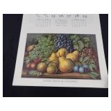 1964 Travelers Calendar Featuring 12 Currier & Ives Lithographs