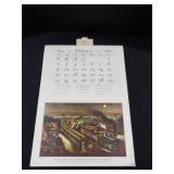 1964 Travelers Calendar Featuring 12 Currier & Ives Lithographs