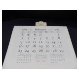 1964 Travelers Calendar Featuring 12 Currier & Ives Lithographs