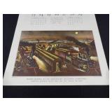 1964 Travelers Calendar Featuring 12 Currier & Ives Lithographs