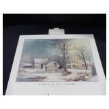 1967 Travelers Calendar Featuring 12 Currier & Ives Lithographs