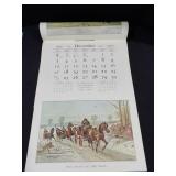 1967 Travelers Calendar Featuring 12 Currier & Ives Lithographs