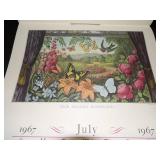 1967 Travelers Calendar Featuring 12 Currier & Ives Lithographs