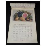 1968 Travelers Calendar Featuring 12 Currier & Ives Lithographs