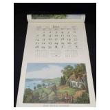 1970 Travelers Calendar Featuring 12 Currier & Ives Lithographs