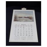 1971 Travelers Calendar Featuring 12 Currier & Ives Lithographs