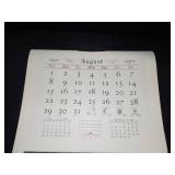 1971 Travelers Calendar Featuring 12 Currier & Ives Lithographs