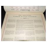 1972 Travelers Calendar Featuring 12 Currier & Ives Lithographs