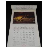 1972 Travelers Calendar Featuring 12 Currier & Ives Lithographs