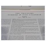 1973 Travelers Calendar Featuring 12 Currier & Ives Lithographs