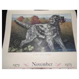 1973 Travelers Calendar Featuring 12 Currier & Ives Lithographs