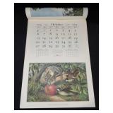 1974 Travelers Calendar Featuring 12 Currier & Ives Lithographs