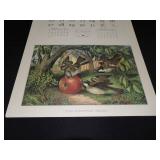 1974 Travelers Calendar Featuring 12 Currier & Ives Lithographs