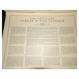 1975 Travelers Calendar Featuring 12 Currier & Ives Lithographs