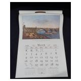 1975 Travelers Calendar Featuring 12 Currier & Ives Lithographs