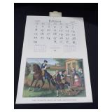 1976 Bicentennial Travelers Calendar Featuring 12 Currier & Ives Lithographs