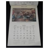 1976 Bicentennial Travelers Calendar Featuring 12 Currier & Ives Lithographs