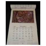 1977 Travelers Calendar Featuring 12 Currier & Ives Lithographs