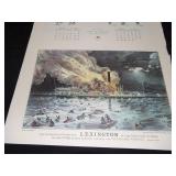 1977 Travelers Calendar Featuring 12 Currier & Ives Lithographs