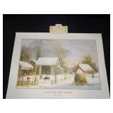 1978 Travelers Calendar Featuring 12 Currier & Ives Lithographs