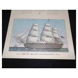 1978 Travelers Calendar Featuring 12 Currier & Ives Lithographs