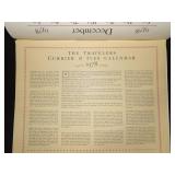 1978 Travelers Calendar Featuring 12 Currier & Ives Lithographs