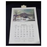 1979 Travelers Calendar Featuring 12 Currier & Ives Lithographs