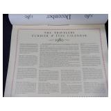 1980 Travelers Calendar Featuring 12 Currier & Ives Lithographs
