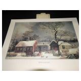 1981 Travelers Calendar Featuring 12 Currier & Ives Lithographs
