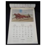 1984 Travelers Calendar Featuring 12 Currier & Ives Lithographs
