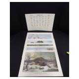 1979 Calendar Complete with 12 Vintage Currier & Ives Lithographs