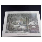 1979 Calendar Complete with 12 Vintage Currier & Ives Lithographs