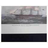 Currier & Ives Lithographs - Farm-Yard in Winter; The Road in Winter; Nightingale (Lot 3)