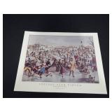 Currier & Ives Lithograph - Civil War Winter Battle Scene, 19th Century Print