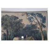Currier & Ives Harvesting Lithograph, C2749 - 8.7 x 12.8 in.