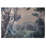 Currier & Ives Harvesting Lithograph, C2749 - 8.7 x 12.8 in.