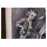 Currier & Ives Mischief and Music Framed Print - 125 Nassau St New York