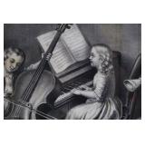 Currier & Ives Mischief and Music Framed Print - 125 Nassau St New York